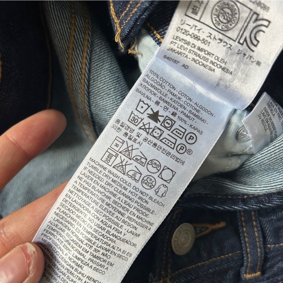 Levi Strauss Overalls Dark Wash Denim Casual XXS - Picture 4 of 7